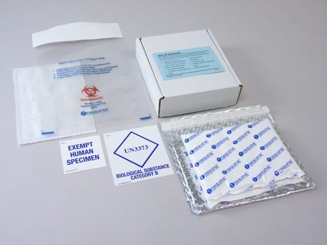 Protected Ambient Category B Shipper with Foil Pouch and Small Gel Wrap 